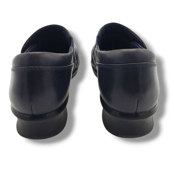 Clarks Collection Hope Roxanne Loafers Womens 7.5 Blue Leather Slip On - Picture 6 of 9